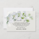 3.5"x5" Sympathy White Orchids THANK YOU | PHOTO<br><div class="desc">*** 3.5"x5" larger sizes available *** Elegant floral sympathy & memorial thank you photo card. Easy to add photo / picture of your loved one. White Orchid flowers on white background. Back of card has room to add photo and date. Give them during or send them after the funeral. Makes...</div>
