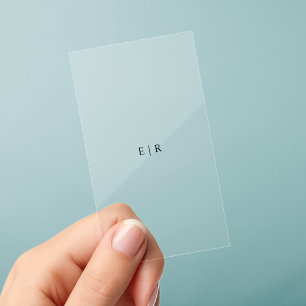 3.5" x 2.0" clear business cards