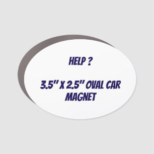 3.5" x 2.5" Oval Car Magnet