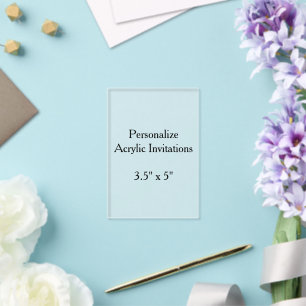 3.5" x 5" acrylic rsvp card
