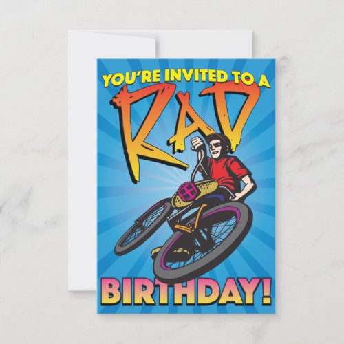 35 X 5 BMX Birthday Invitation