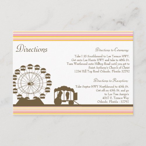 35 x 5 Direction Card Carnival Circus Fun