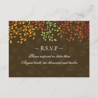 3.5 x 5 - Fall Wedding Reply Cards