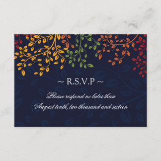3.5 x 5 - Fall Wedding Reply Cards