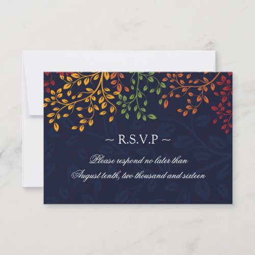 3.5 x 5 - Fall Wedding Reply Cards