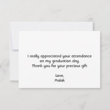 3.5" x 5" Flat Thank You Card