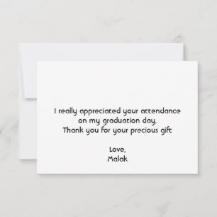 3.5" x 5" Flat Thank You Card