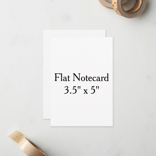 3.5" x 5" Squared Flat Note Card (Front/Back In Situ)