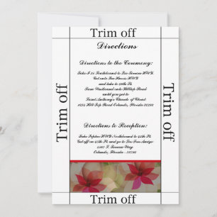 3.5 x 7 Directions Colorful Lotus Flow Invitation