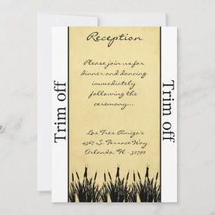 3.5 x 7 Reception Cattail/Dragonfly Si Invitation