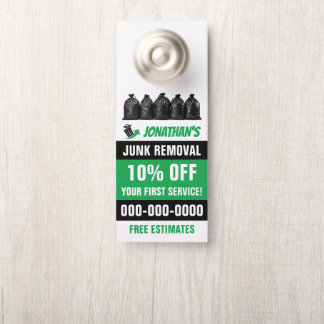3.5" x 8.5" Double Sided Junk Removal Door Hanger