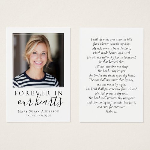 35x25 Photo Funeral Memorial Prayer Card
