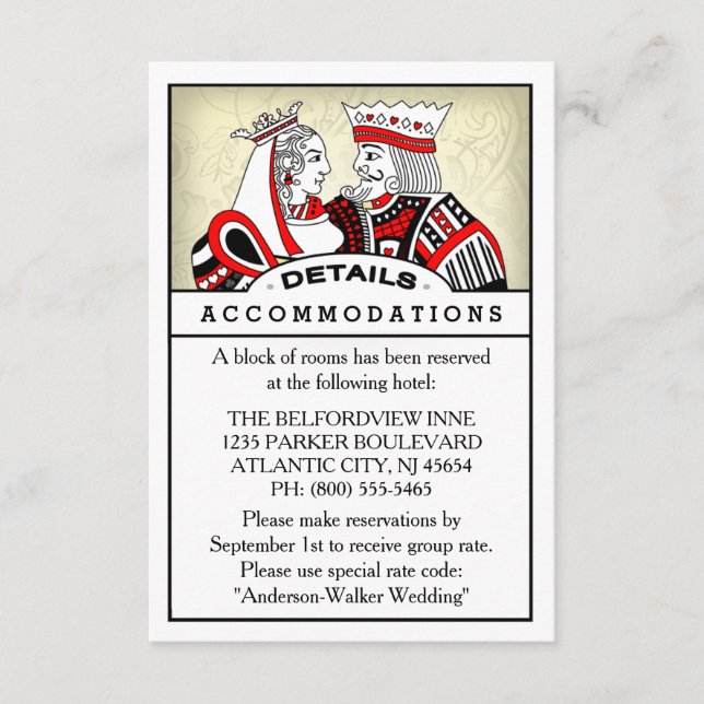 3.5x5 Details Information Card - King & Queen (Front)