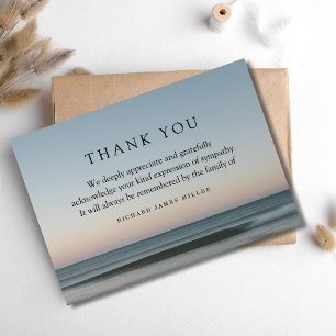 3.5x5 Funeral Thank You Note Grief Ocean Card