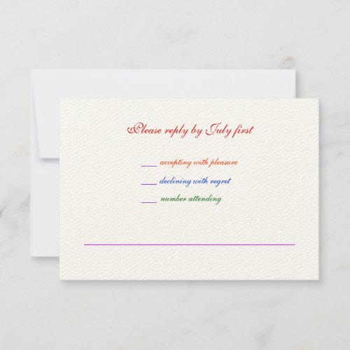 3.5x5 Gay Wedding Rainbow LGBT Pride RSVP Textured