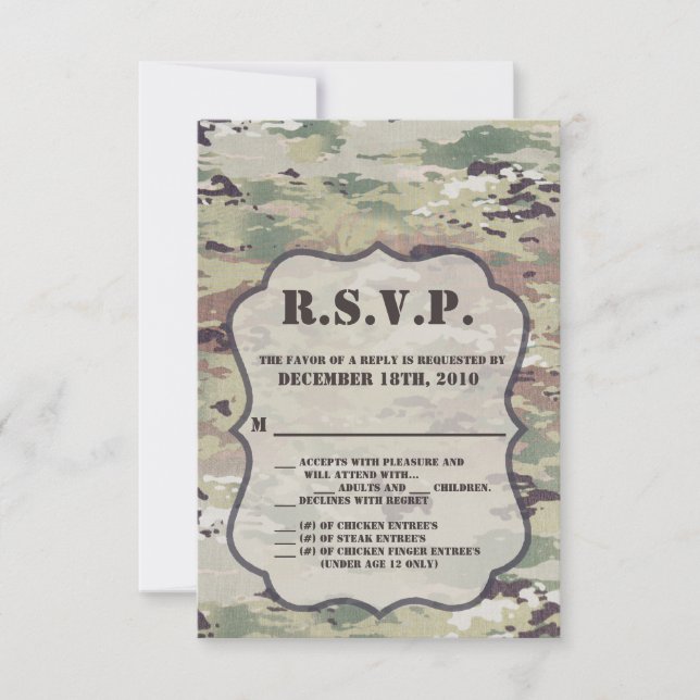 3.5x5 R.S.V.P. Card Army Air Force  OCP Camo Unifo (Front)