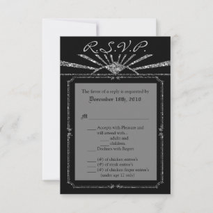 3.5x5 R.S.V.P. Card Art Deco Roaring 20s GATSBY