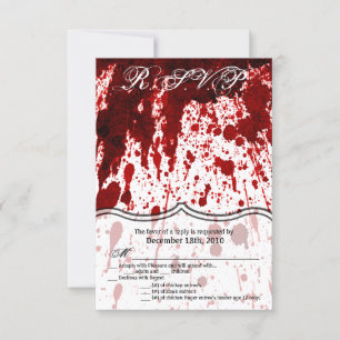 3.5x5 R.S.V.P. Card Blood Splatter Vampire Gothic