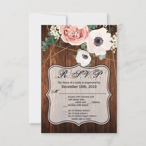 35x5 RSVP Card Country Barn Wood