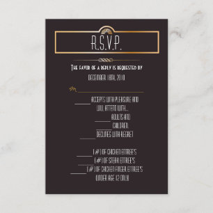 3.5x5 R.S.V.P. Card Gatsby Theme