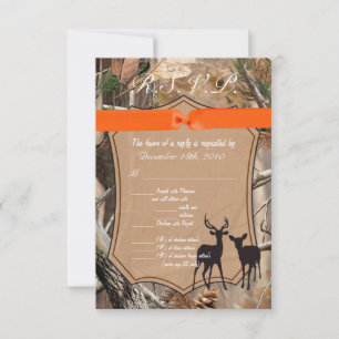 3.5x5 R.S.V.P. Card Hunters Camo Camoflauge Deer