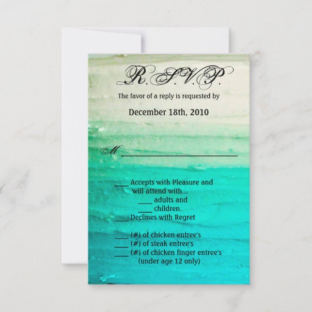 3.5x5 R.S.V.P. Card Ombre Frosting Blue (Front)