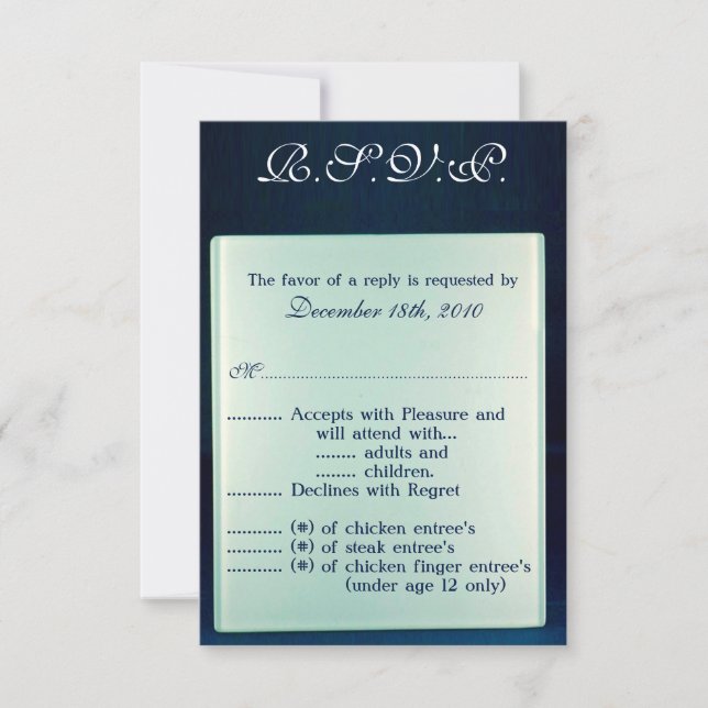 3.5x5 R.S.V.P. Card Teenage Frosted Glass Mirror (Front)
