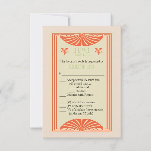 3.5x5 R.S.V.P. Card Vintage Border