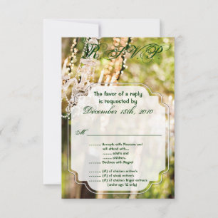 3.5x5 R.S.V.P. Card Wedding Chandelier in Oak Tree