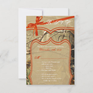 3.5x5 R.S.V.P. Card Wedding Hunters Cam