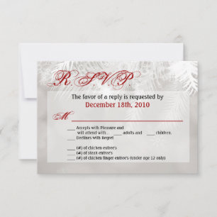 3.5x5 R.S.V.P. Card Winter White Pine Tree Needles