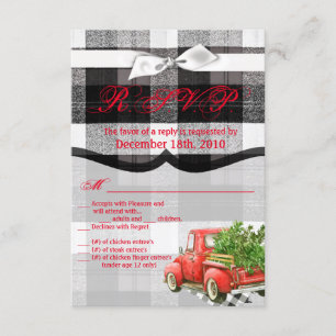 3.5x5 R.S.V.P. Card XMAS Truck Christmas Buffalo P