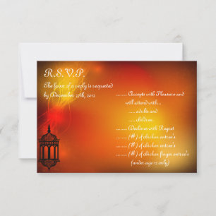 3.5x5 R.S.V.P Reply Card Moroccan Lantern