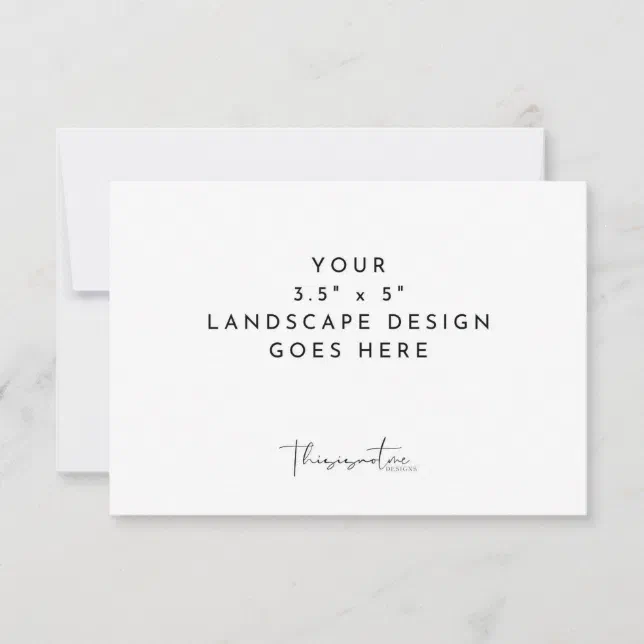 3.5x5" RSVP Enclosure Card Printing Template Zazzle