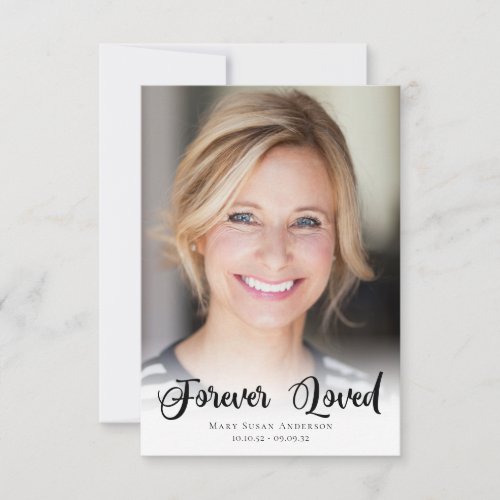 3.5x5 Simple Photo Funeral Thank You