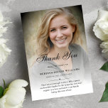 3.5x5 Thank You Custom Funeral Photo Sympathy<br><div class="desc">3.5 X5 personalized custom sympathy thank you grief funeral card with white overlay and space for a photo.</div>