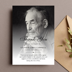 3.5x5 Thank You Custom Funeral Photo Sympathy