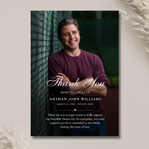 3.5x5 Thank You Custom Funeral Photo Sympathy Card