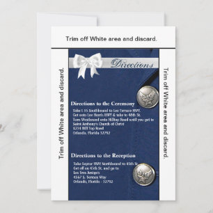 3.5x6 Directions Card Air Force Class A Uniform