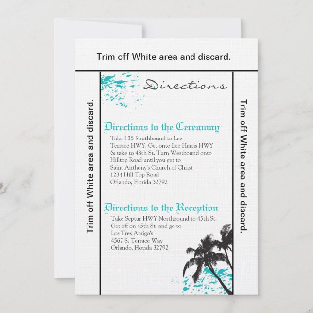 3.5x6 Directions Card Beach Breeze Ocean Water (Front)