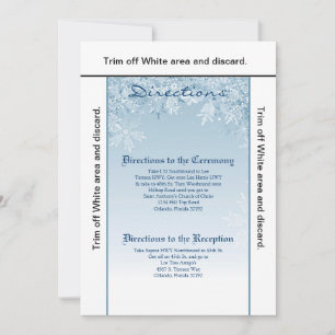 3.5x6 Directions Card Crystal Snowflakes Winter