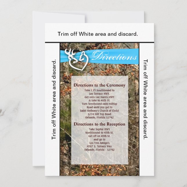 3.5x6 Directions Card Deer Couple Doe Buck Camo (Front)