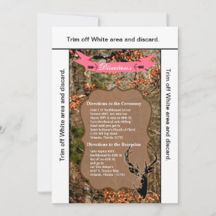 3.5x6 Directions Card Hunting Deer Buck Head Camo