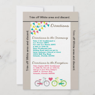 3.5x6 Directions Card Lovers Bike Bicyc