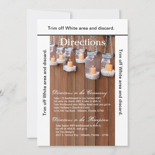 3.5x6 Directions Card Mason Jar Candle Lights Nigh (Front)