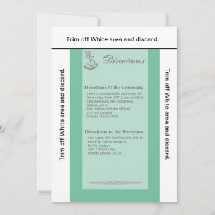 3.5x6 Directions Card Nautical Knot Anchor Tiff