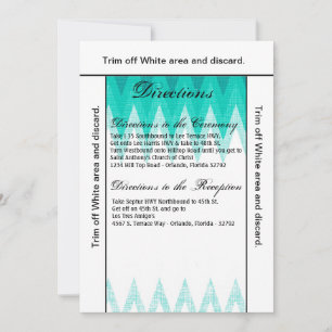 3.5x6 Directions Card Ombre Chevron Teal