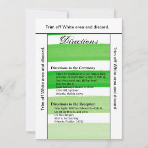 3.5x6 Directions Card Ombre Stripe Green Line Fade