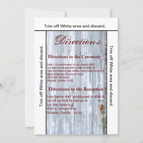 35x6 Directions Card White Wash Wood Barn Door Co