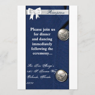 3.5x7 Reception Card Air Force Class A Uniform